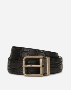 Crocodile skin belt