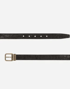 Crocodile skin belt