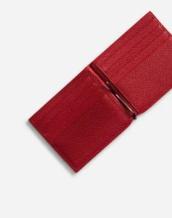Crocodile skin bifold wallet with money clip