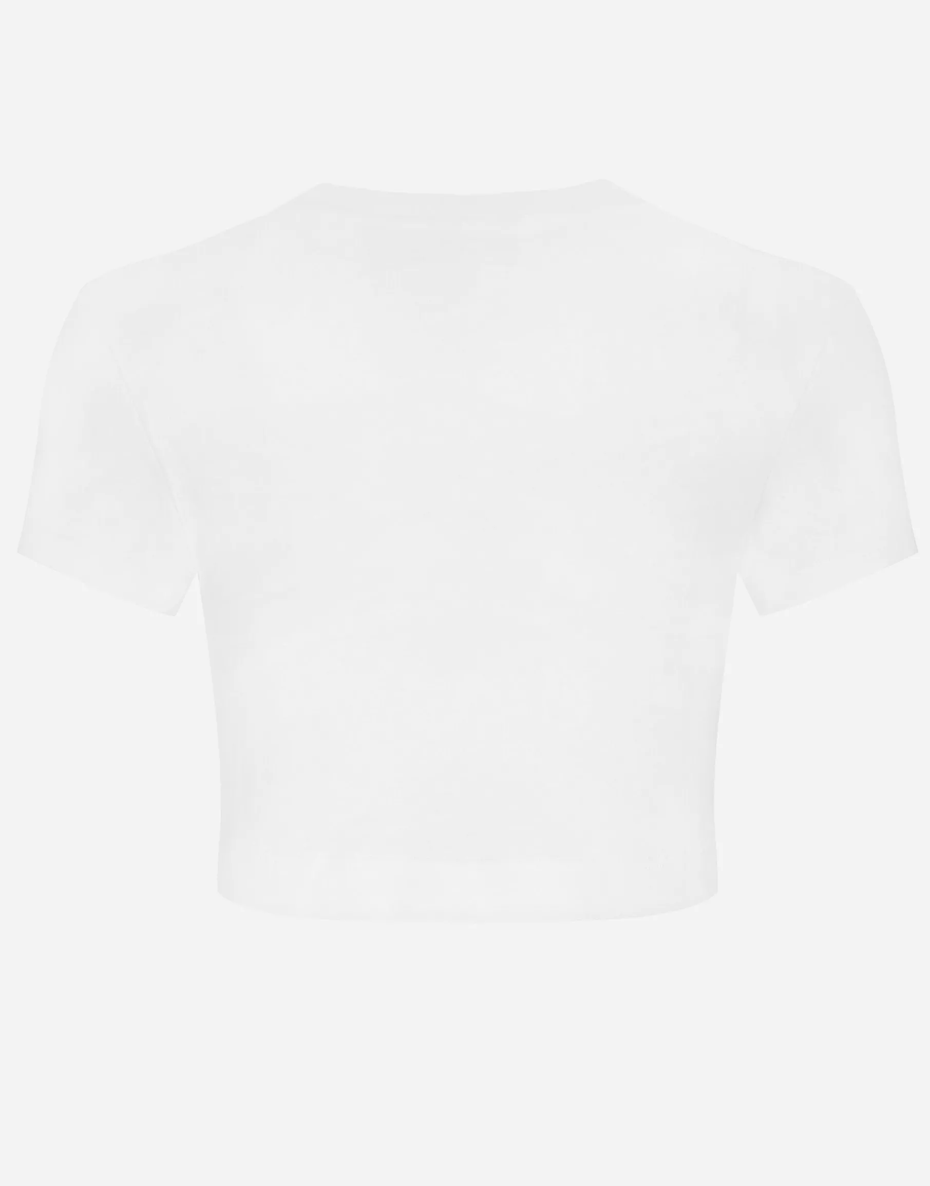 Cropped jersey T-shirt with DG logo