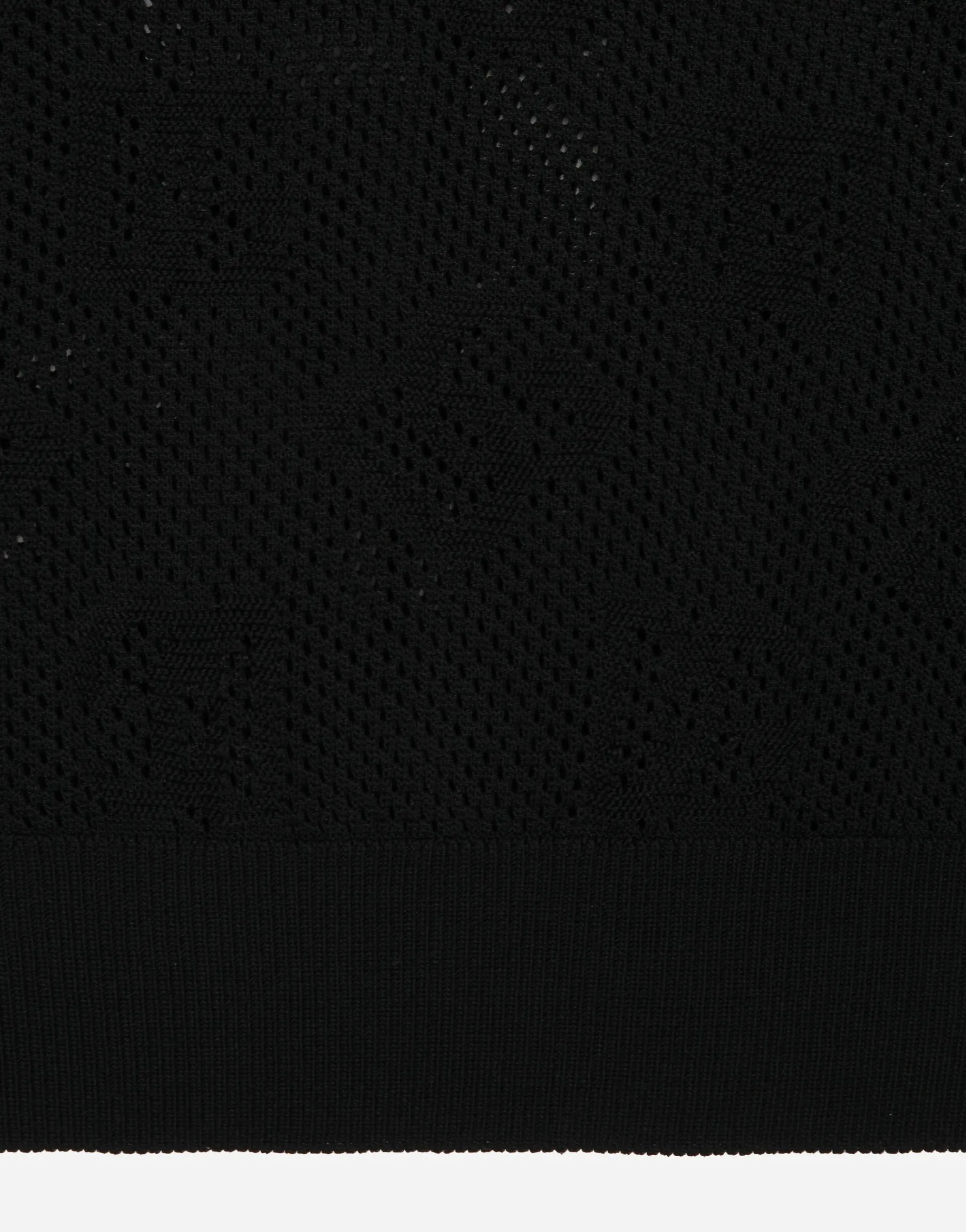 Cropped mesh-stitch viscose sweater with jacquard DG logo