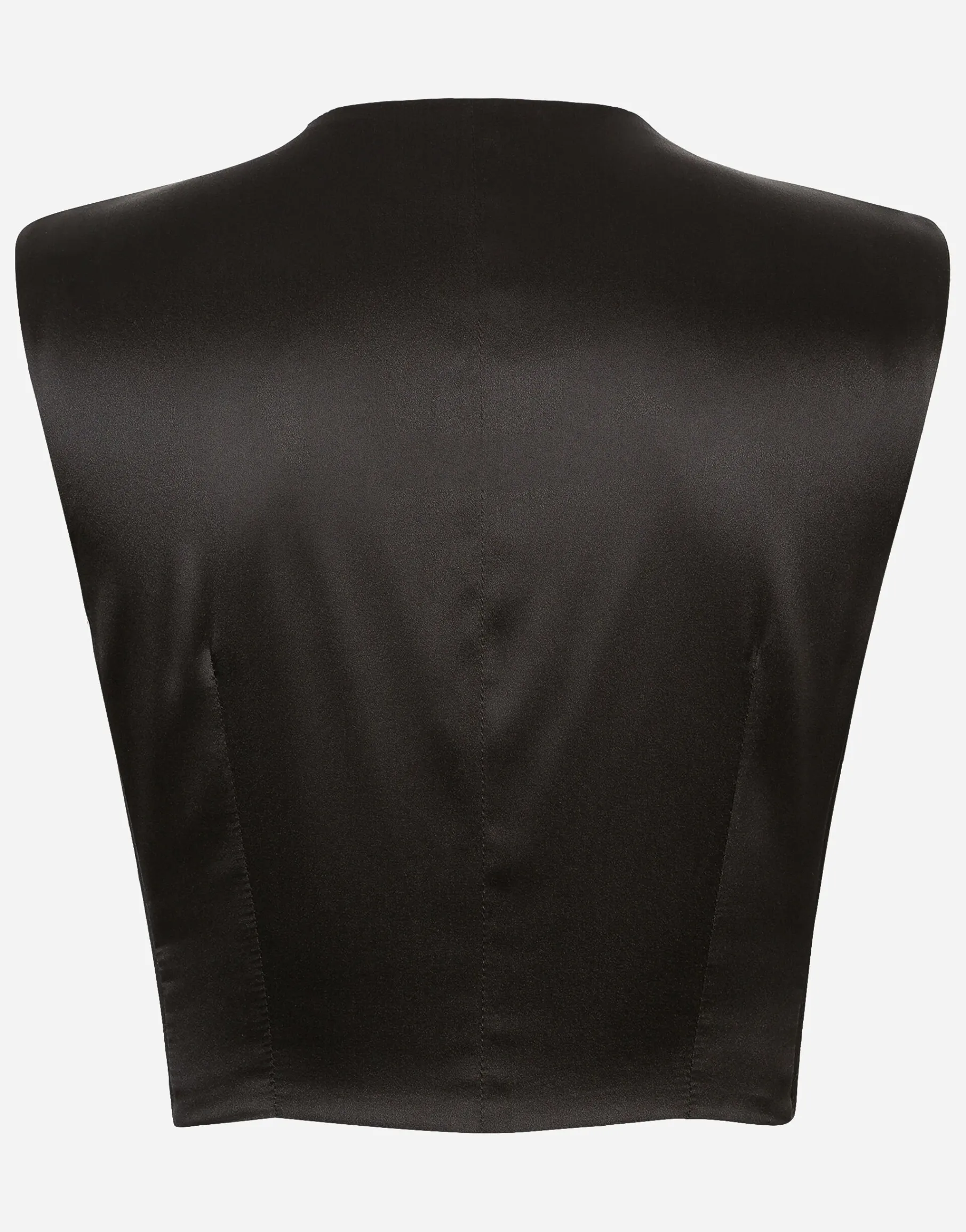 Cropped woolen gilet