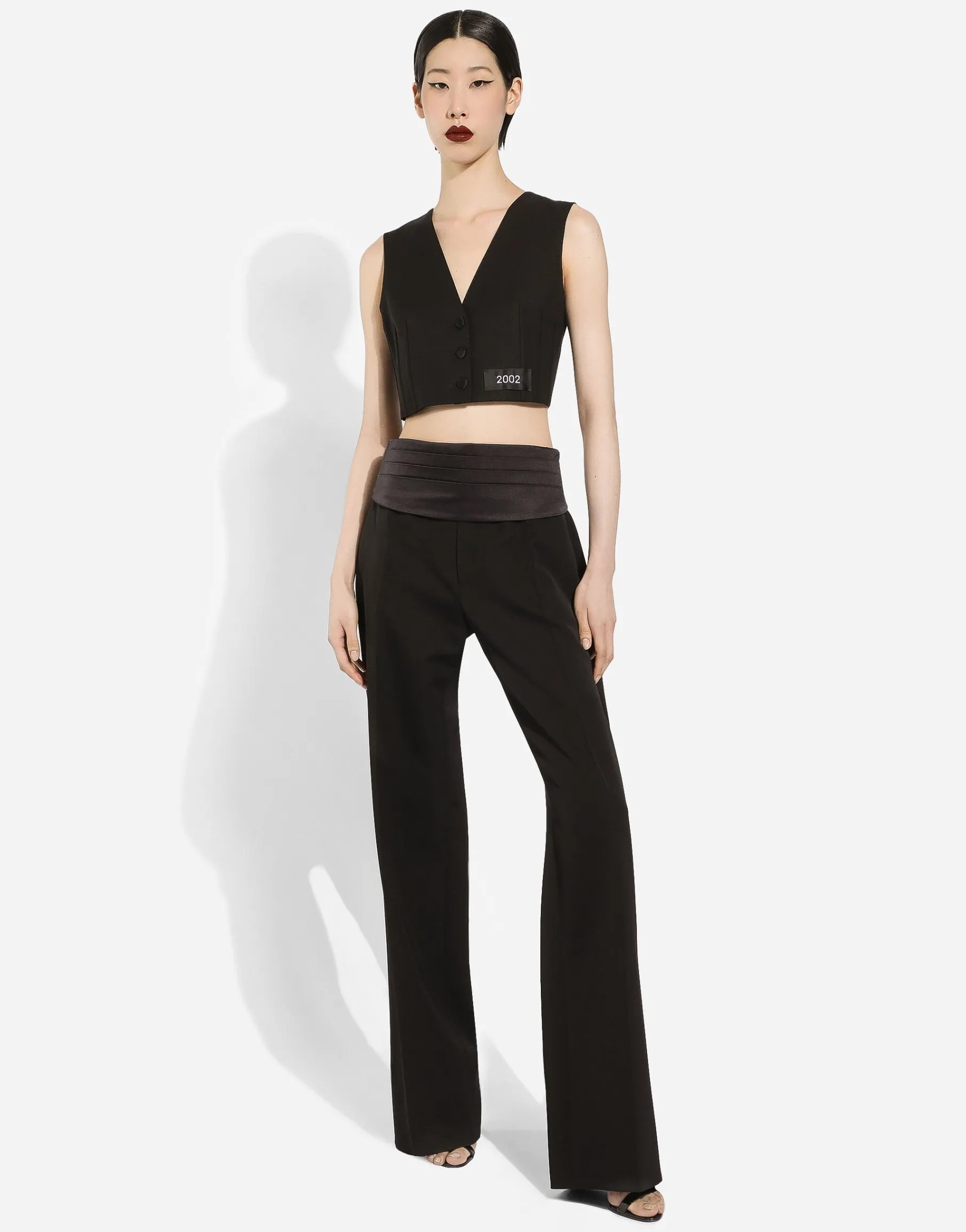 Cropped woolen gilet