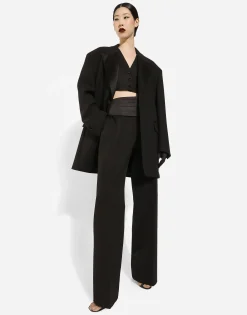 Cropped woolen gilet