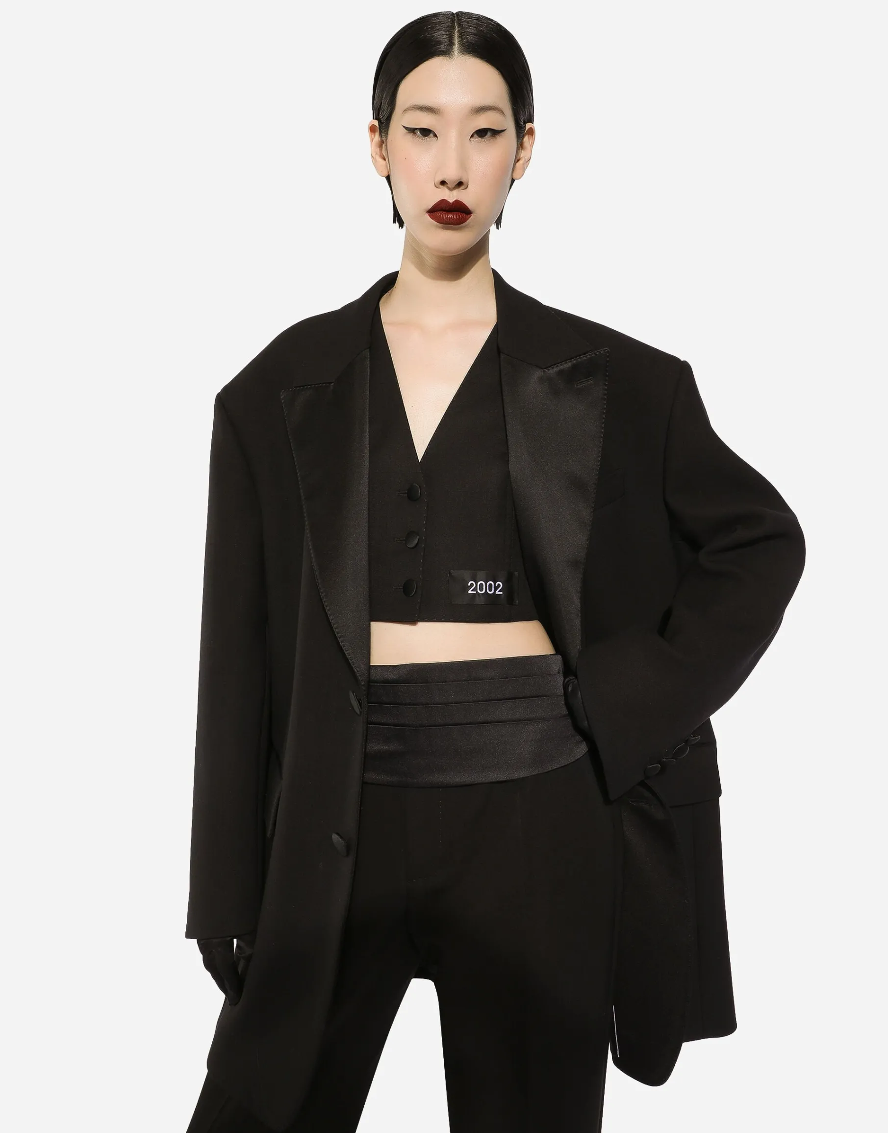 Cropped woolen gilet