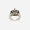 Crown white gold crown ring