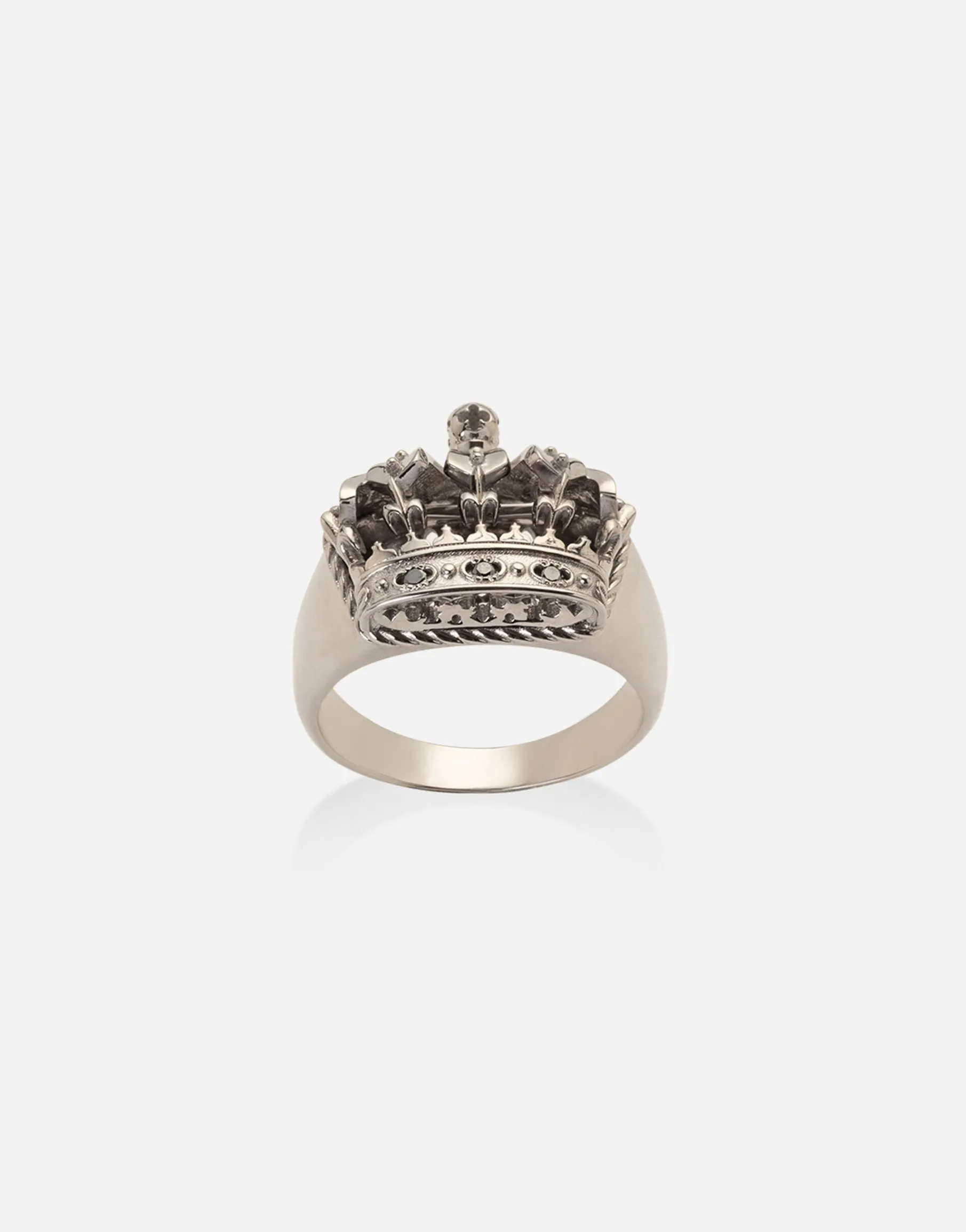 Crown white gold crown ring