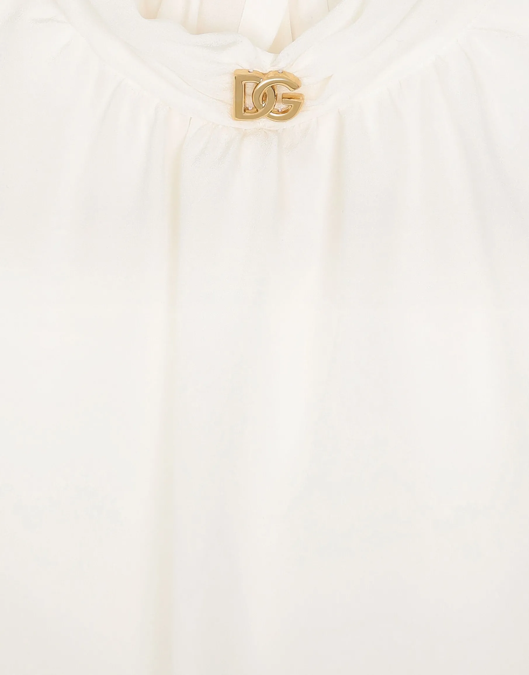 Crêpe de chine blouse with DG logo