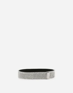 Crystal mesh choker