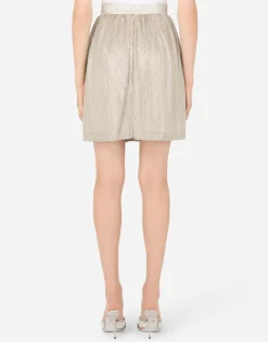 Crystal mesh midi skirt