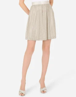 Crystal mesh midi skirt