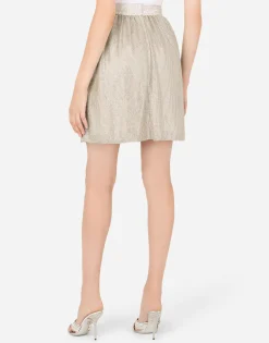 Crystal mesh midi skirt
