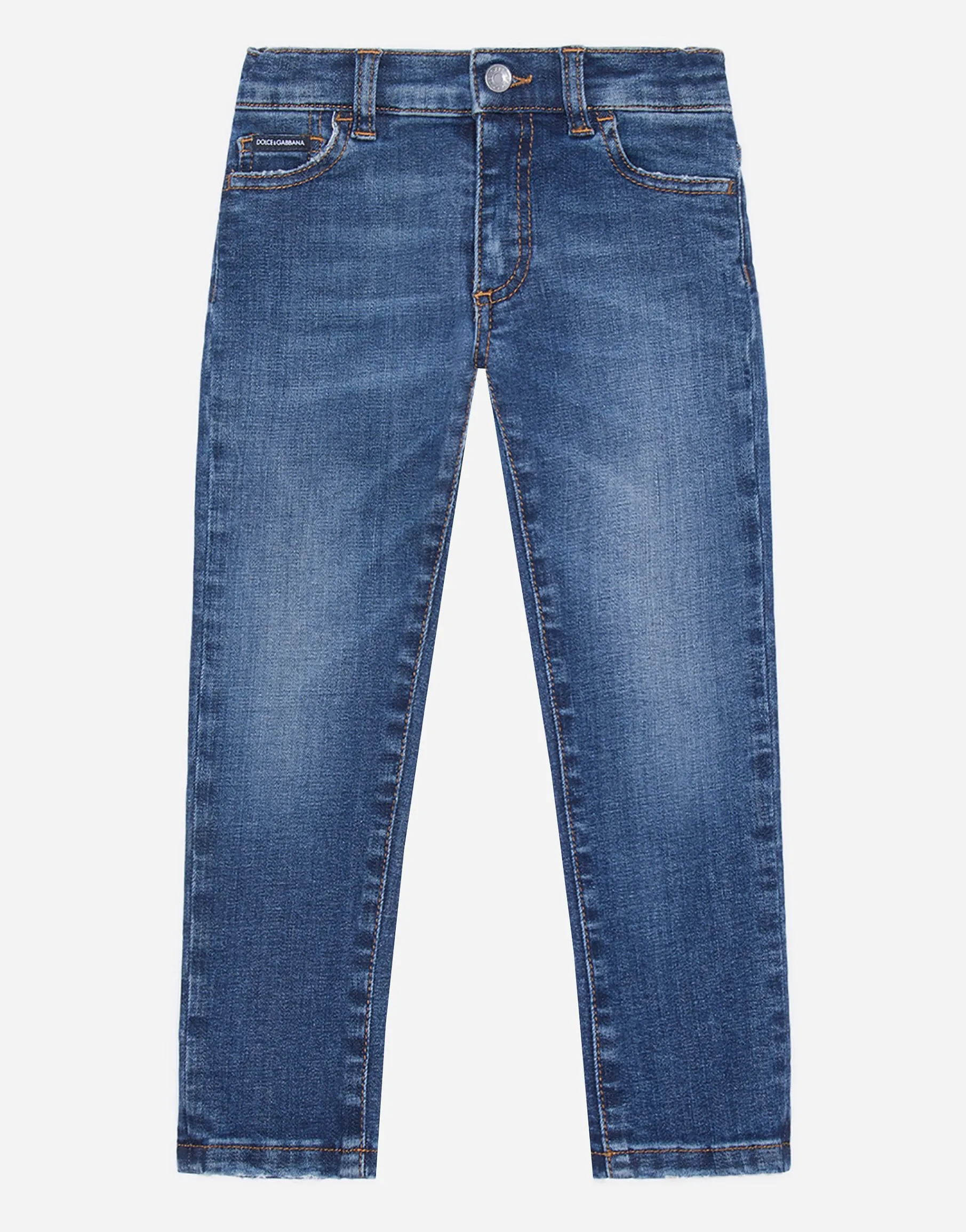 Dark blue slim-fit stretch jeans