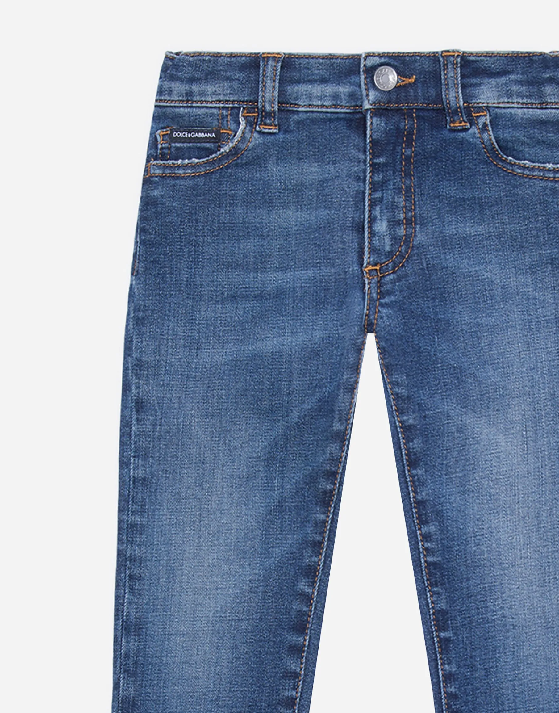 Dark blue slim-fit stretch jeans