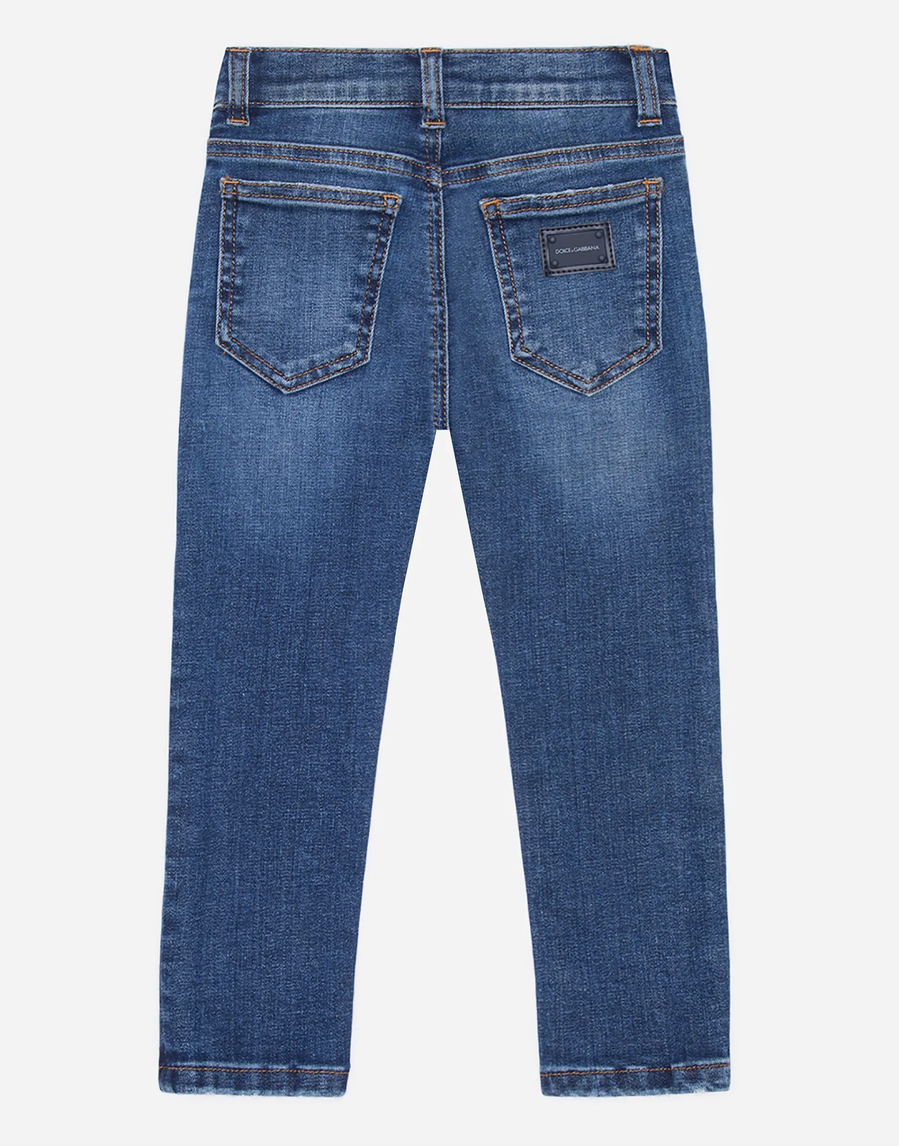 Dark blue slim-fit stretch jeans