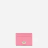 Dauphine calfskin card holder with branded tag