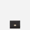 Dauphine calfskin wallet with branded tag