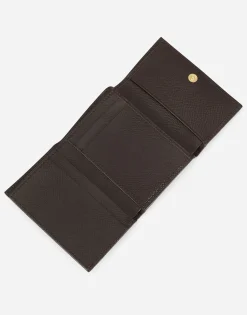 Dauphine calfskin wallet with branded tag
