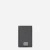 Dauphine-print calfskin bifold card holder