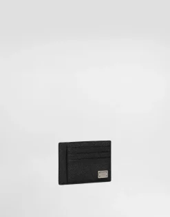 Dauphine-print calfskin card holder