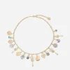 D.D. necklace in yellow 18kt gold with antique ceramic miniatures