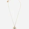 D.D. pendant in yellow 18kt gold and antique cheramic miniature
