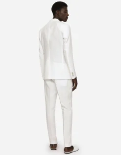 Deconstructed linen jacket