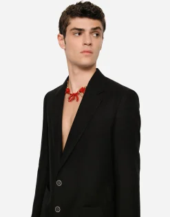 Deconstructed linen jacket