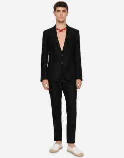 Deconstructed linen jacket
