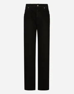 Deep blue denim jeans