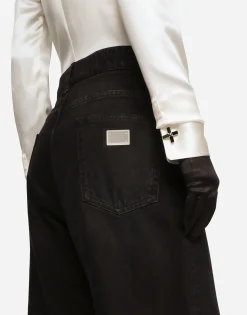 Deep blue denim jeans