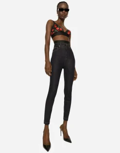 Deep blue stretch denim Grace jeans