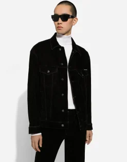 Denim jacket with Dolce&Gabbana logo