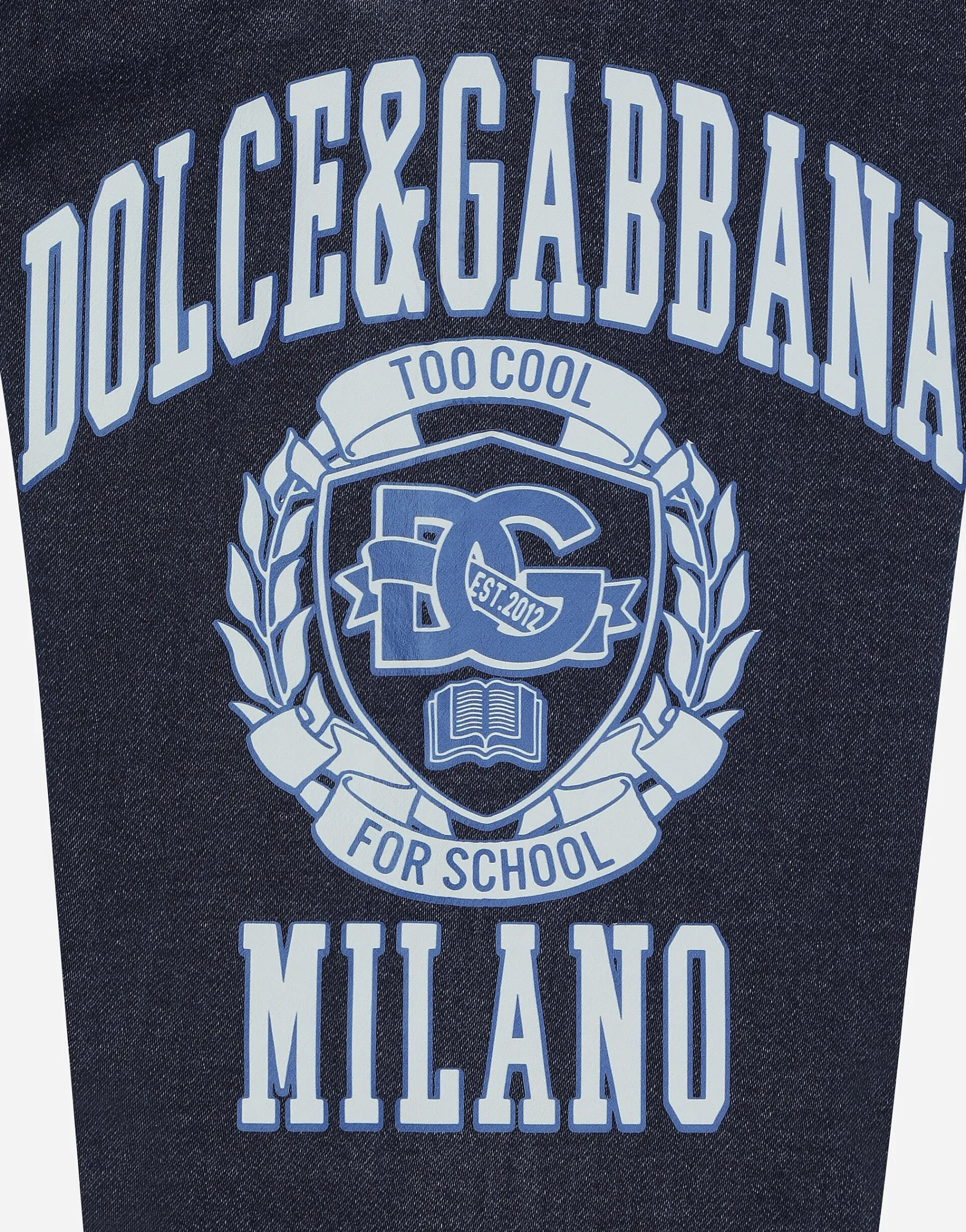 Denim jogging pants with Dolce&Gabbana logo