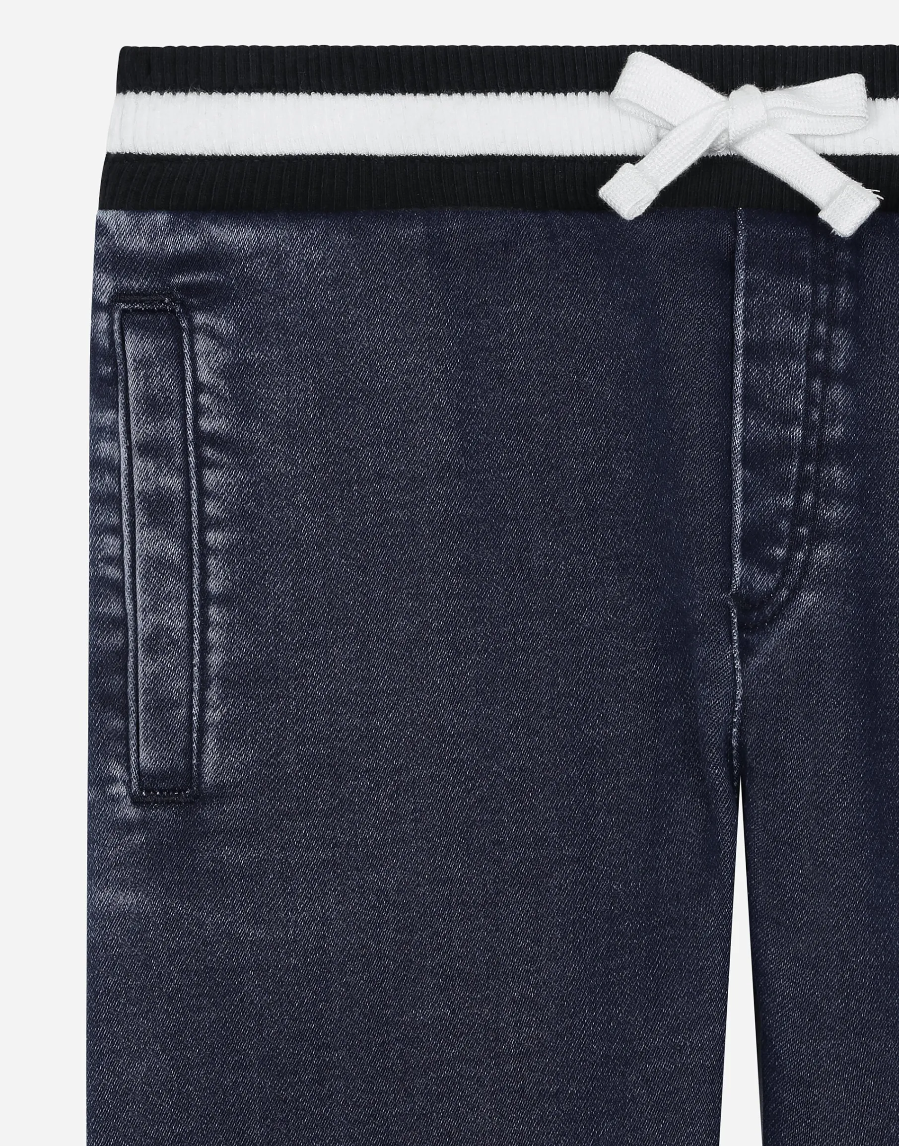 Denim jogging pants with Dolce&Gabbana logo
