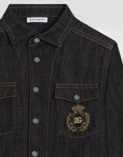 Denim shirt with DG logo