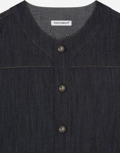 Denim shirt with Dolce&Gabbana logo
