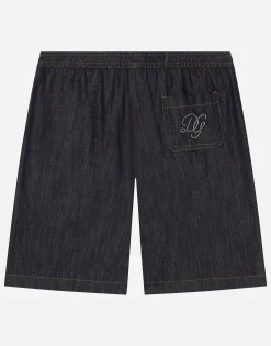 Denim shorts with DG logo