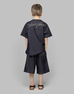 Denim shorts with DG logo