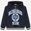 Denim-look jersey hoodie with Dolce&Gabbana logo