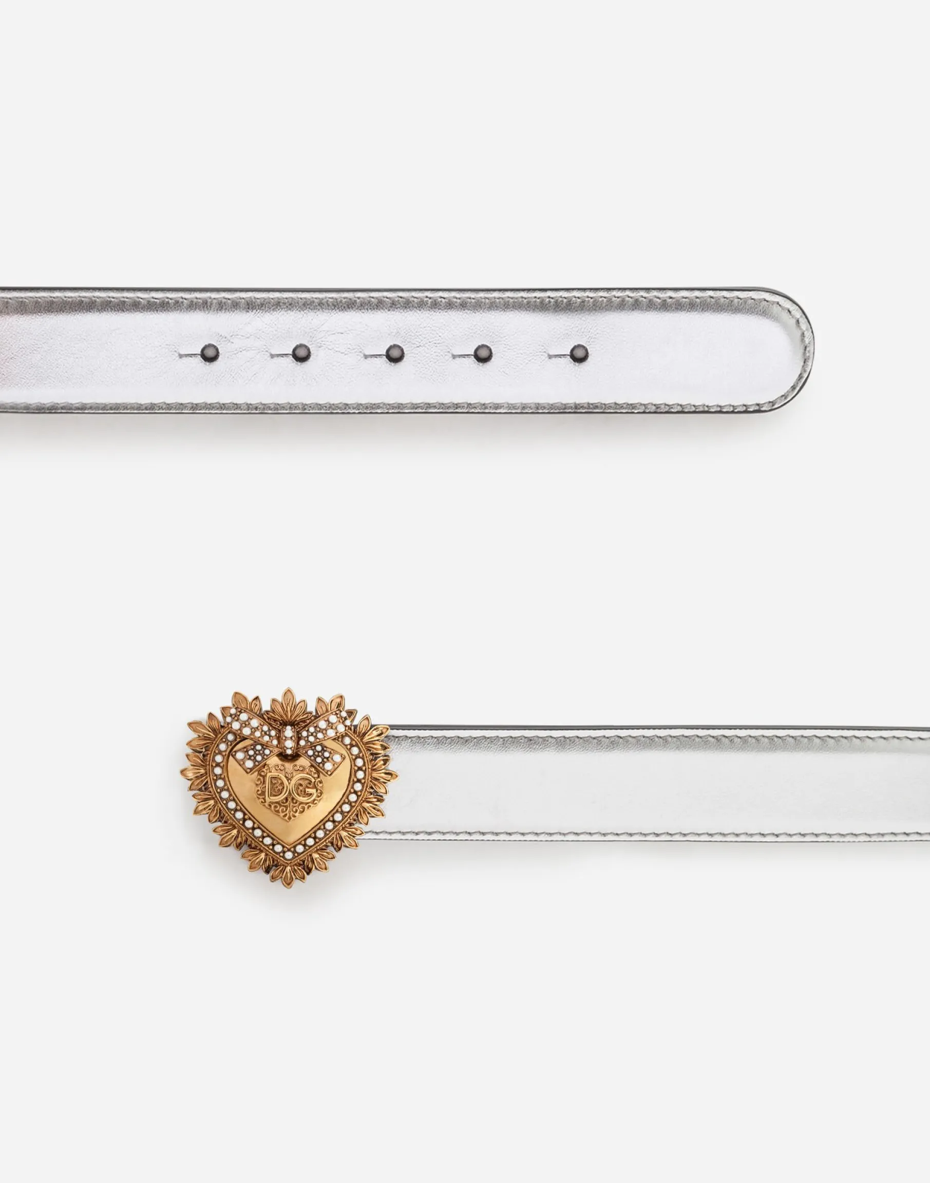Devotion belt in laminated calfskin