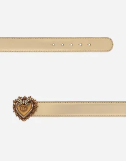 Devotion belt in laminated calfskin