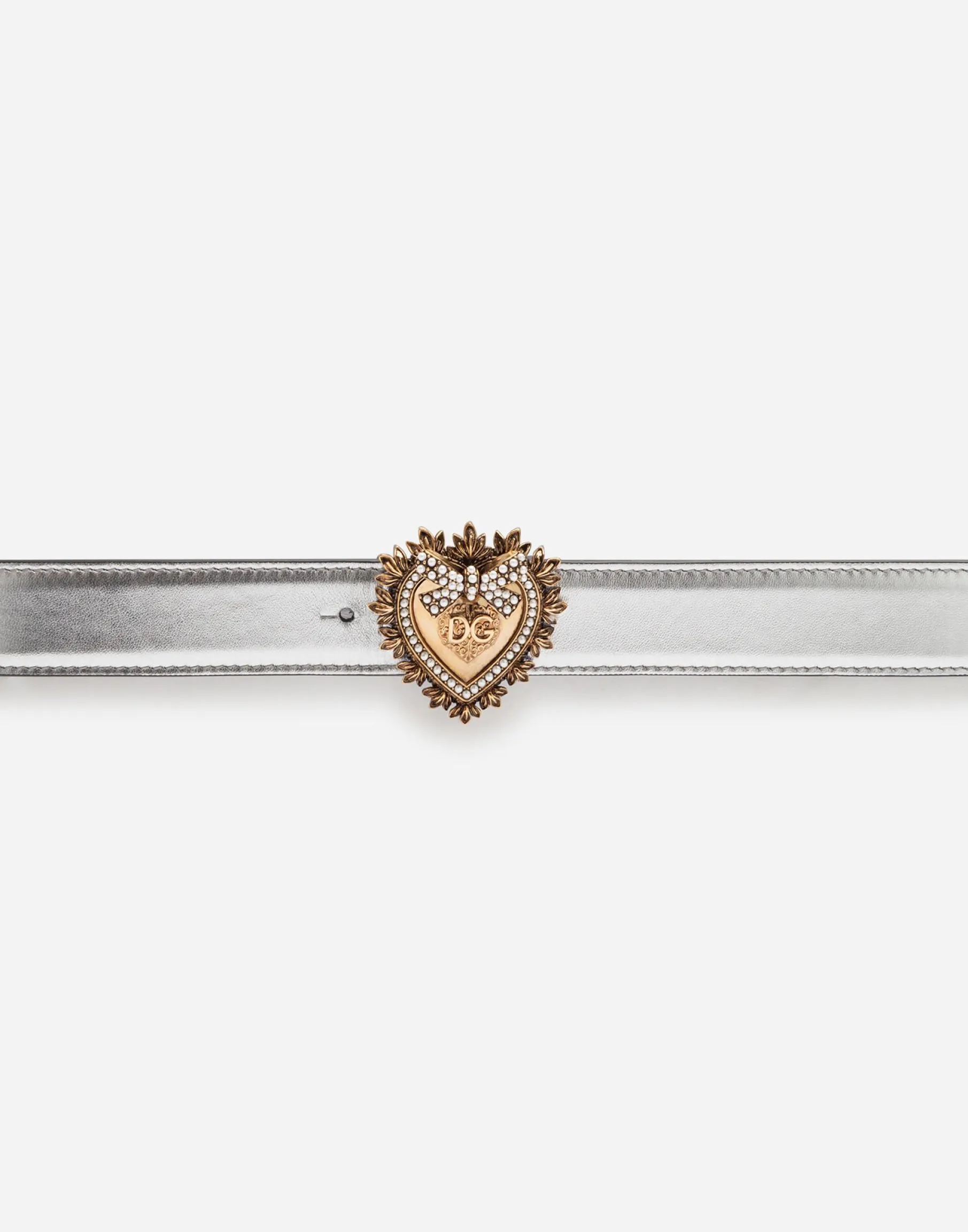 Devotion belt in laminated calfskin