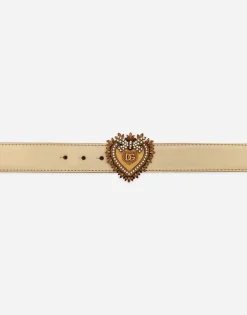 Devotion belt in laminated calfskin