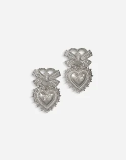 Devotion earrings in white gold with diamonds