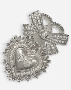 Devotion earrings in white gold with diamonds