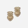 Devotion earrings in yellow gold with diamonds
