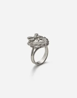 Devotion ring in white gold with diamonds