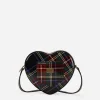 DG Girlie Heart bag in tartan-print polished calfskin