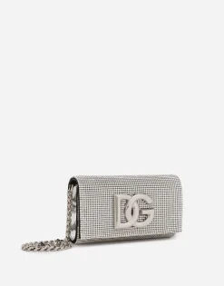 DG logo bag in crystal mesh